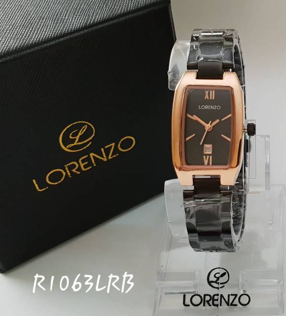 Jam Tangan Wanita Lorenzo Original Rantai Tanggal Aktif