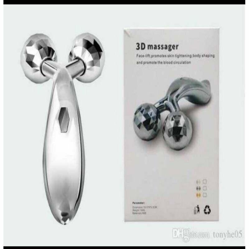 3D Massager / Alat pijat manual / Alat pijat wajah - Silver