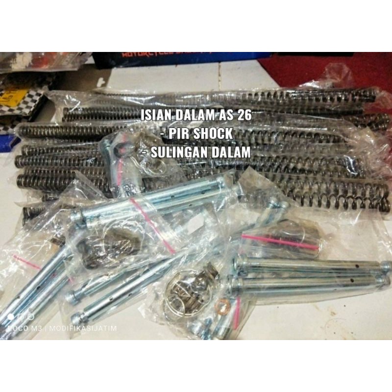 sulingan per set isian shock as 26 fu sonic per dan sulingan set satria fu as 26 HEREX BALAP HEREXST