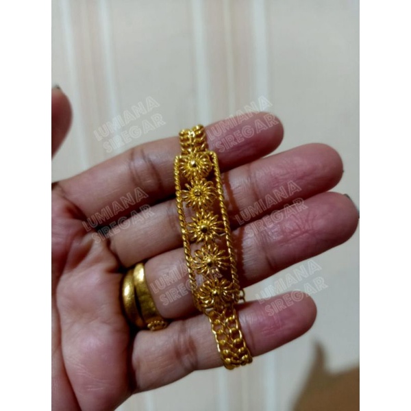 Gelang Matahari 20 gr Mas LM London 24k 99,9% Lumiana Siregar Emas Toba