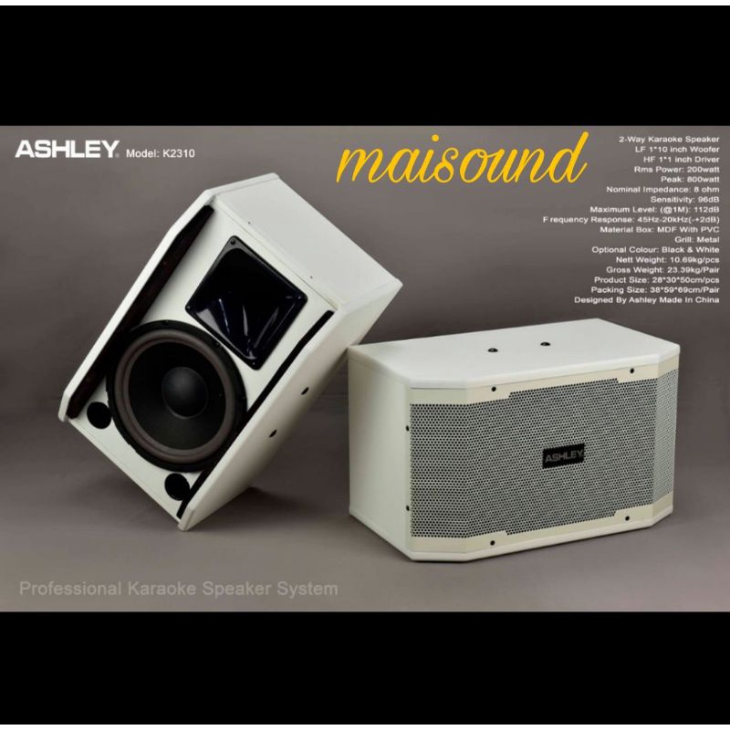 SPEAKER PASIF ASHLEY 10 INCH K 2310 SEPASANG ORIGINAL ASHLEY K2310