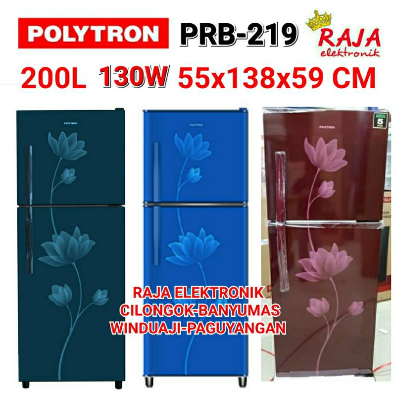 Kulkas POLYTRON PRB 219 Handle Pegangan Bunga Kembang Lemari Es 2 Pintu Polytron Refrigerator