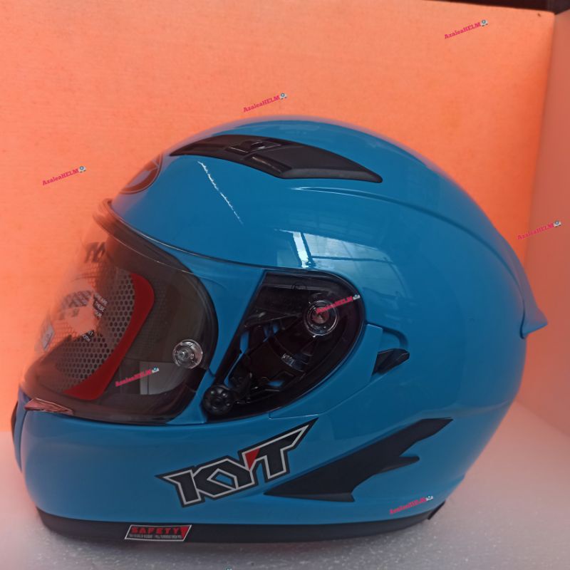 HELM KYT FALCON FR SOLID SKY BLUE Free packing Dus