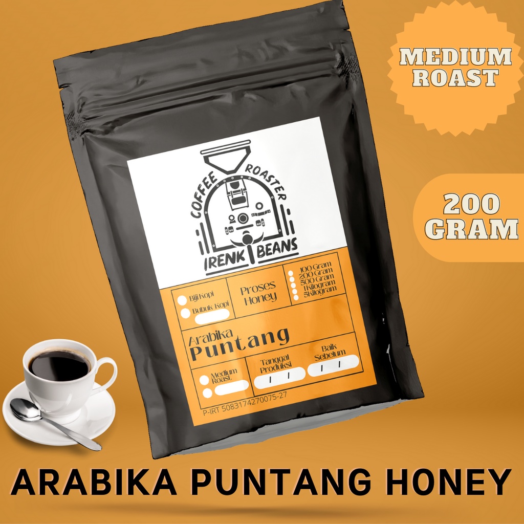 

Kopi Arabika Puntang Honey 200g Biji Bubuk