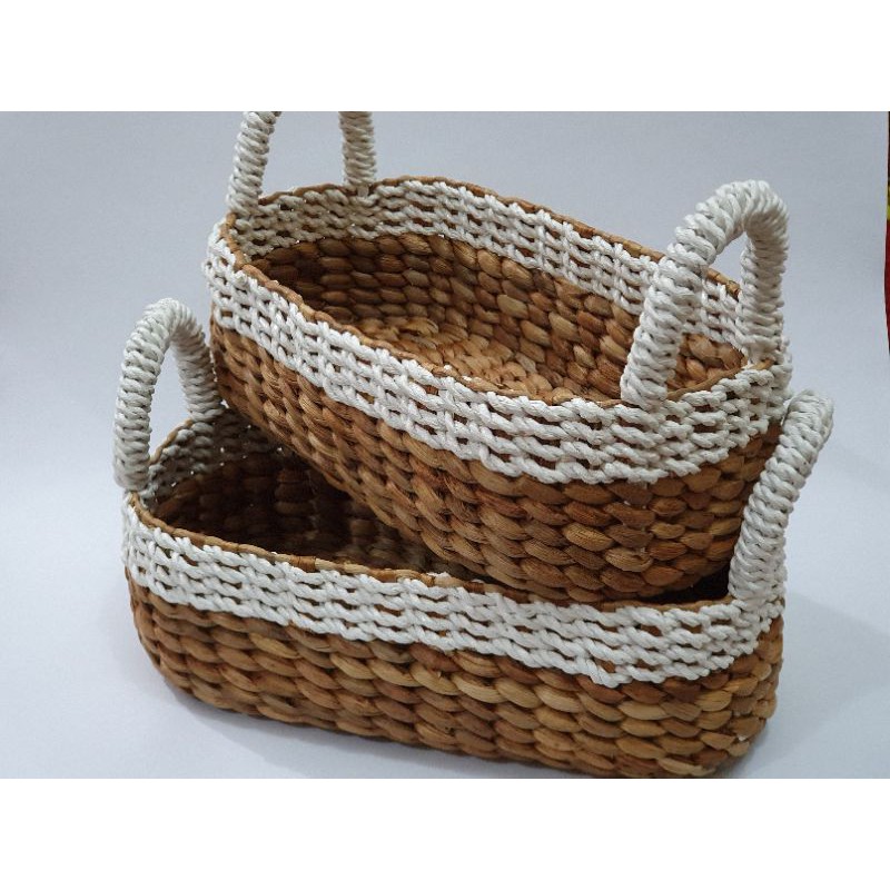 Keranjang Eceng Gondok/Tray Eceng Gondok/Nampan Eceng/Keranjang Anyaman