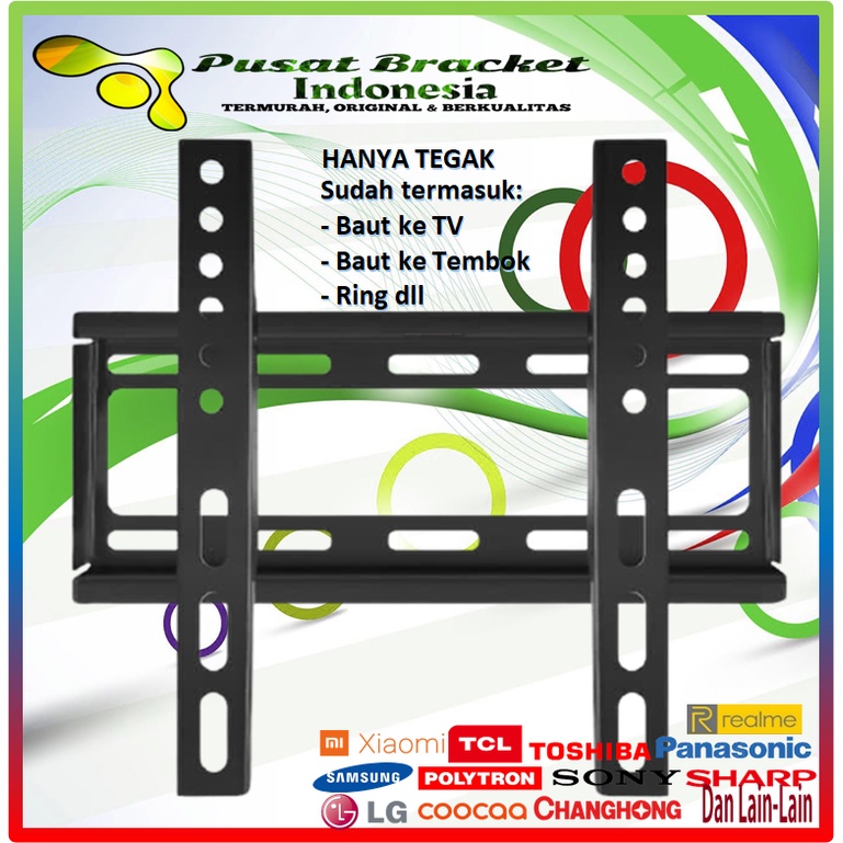 Dapat BONUS!! Bracket TV 14&quot; s/d 40&quot; Universal 40 32 24 21 17 14 bisa nunduk tegak 100% BESI bracket braket breket briket breaket brecket bricket