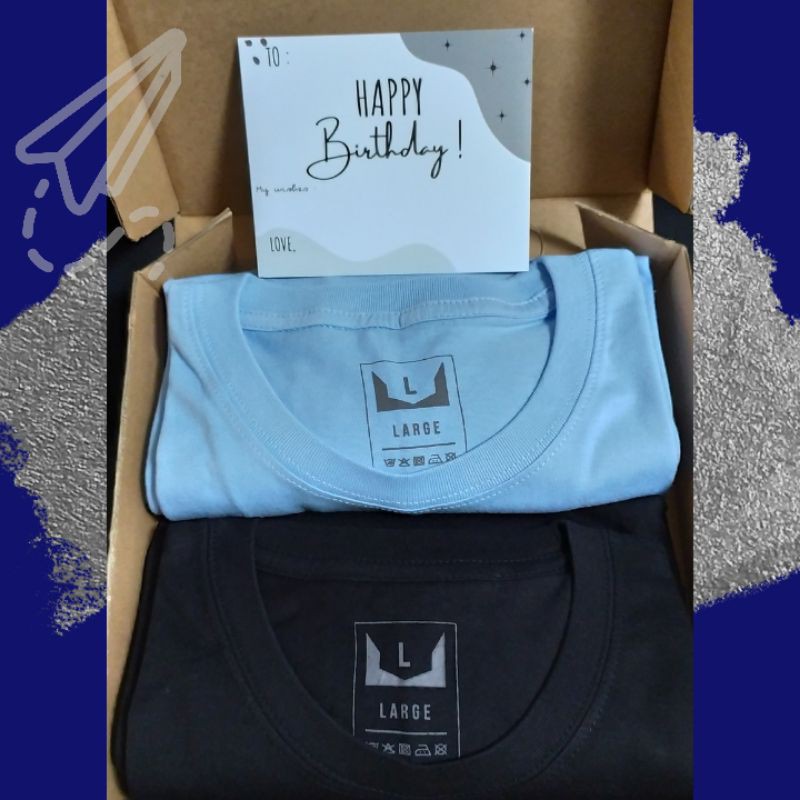 Kado Cowok/Hampers cowok/Hampers Kaos/Kado Kaos/Kado Ulang Tahun Cowok/Kado Anniversary/Kaos polos