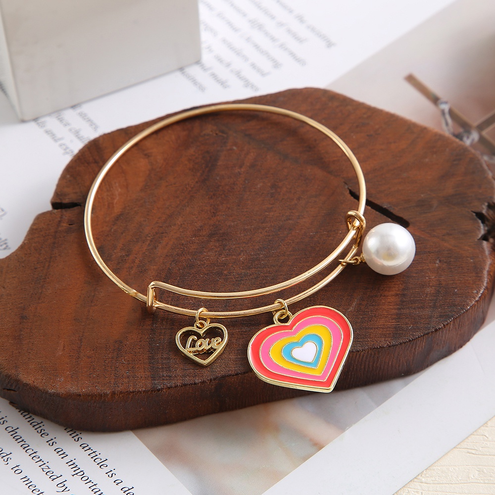 Butterfly Gelang Bangle Adjustable Desain Kupu-Kupu Capung Hati Warna Emas Untuk Wanita