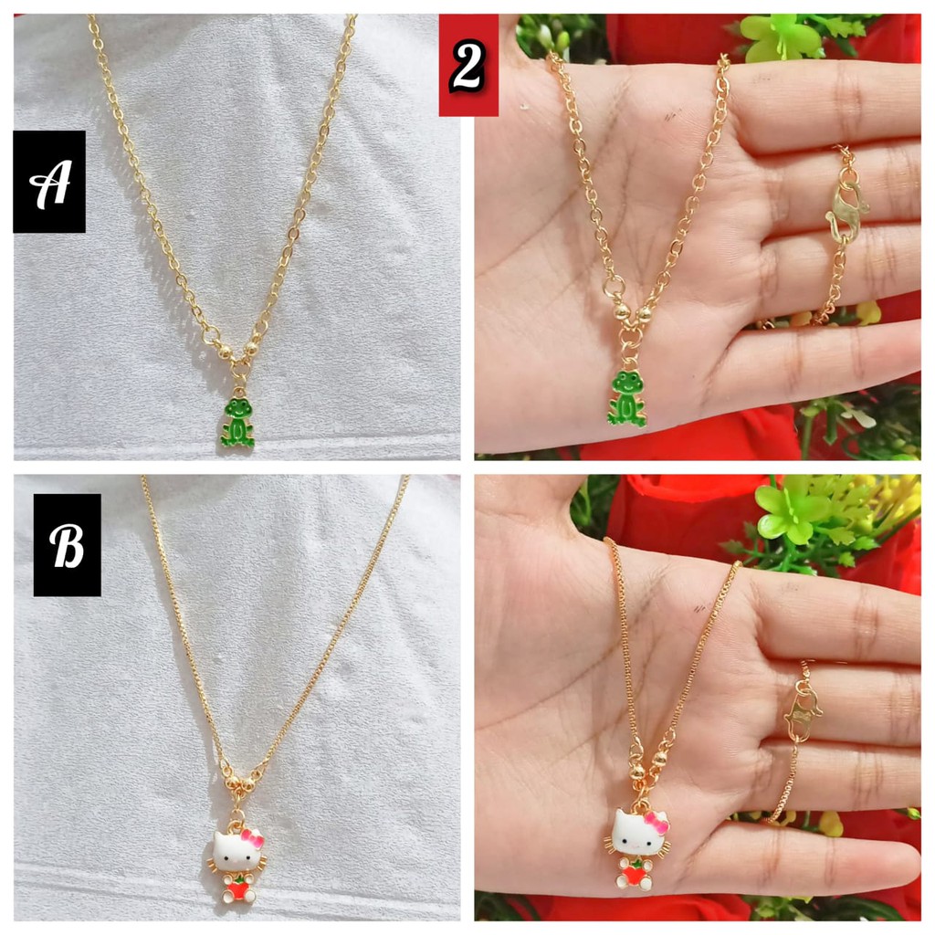 Kalung Anak Hello Kitty gold silver (COD)