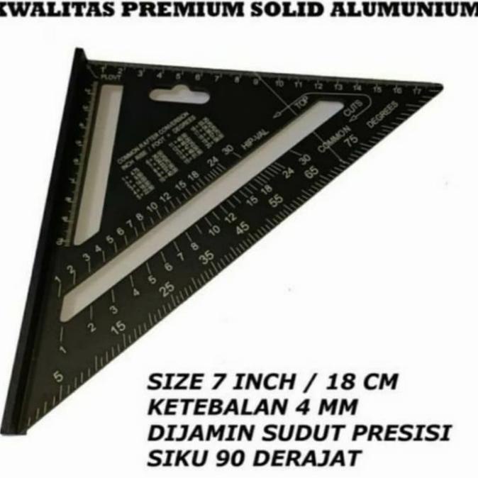 

speed square 7 inch black, pengaris siku