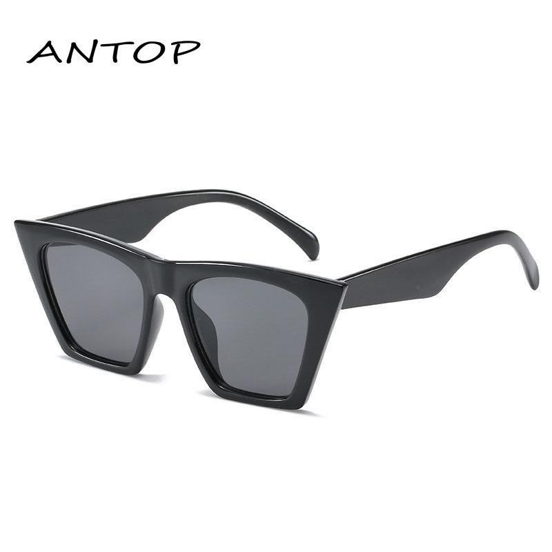 Kacamata Hitam Wanita/Pria Bentuk Persegi Sunglasses Korean Gaya Retro INS Fashion ANTOP