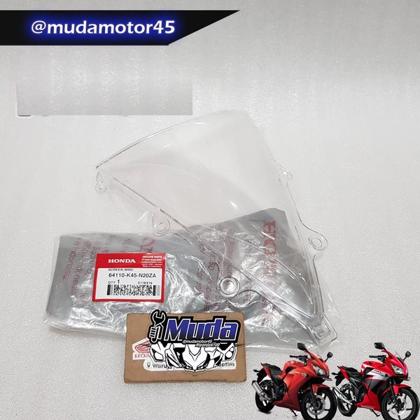 WIND SCREEN CBR150R K45A PNP CBR250R K33 64110-K45-N20ZA VISOR WIND SHIELD SCREEN WINSIL LOKAL CBR 1