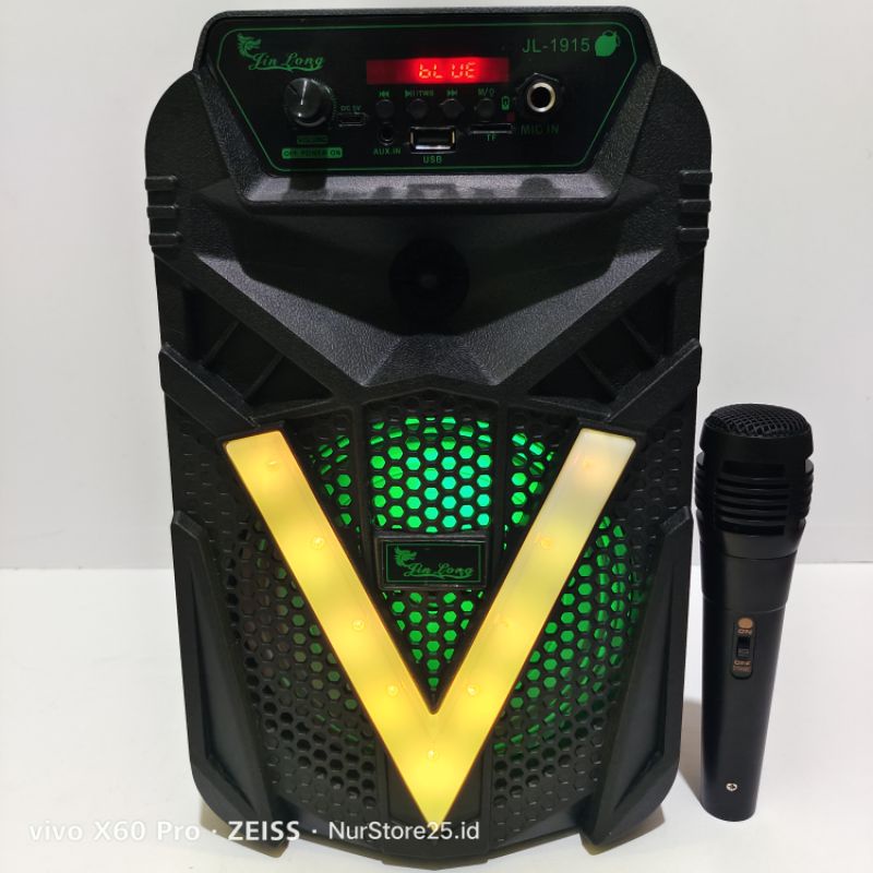 Speaker Bluetooth Portable Jin Long 1915 6,5 Inchi Bonus Mic Dan Remot /Salon Aktif /Musik Box Bluet