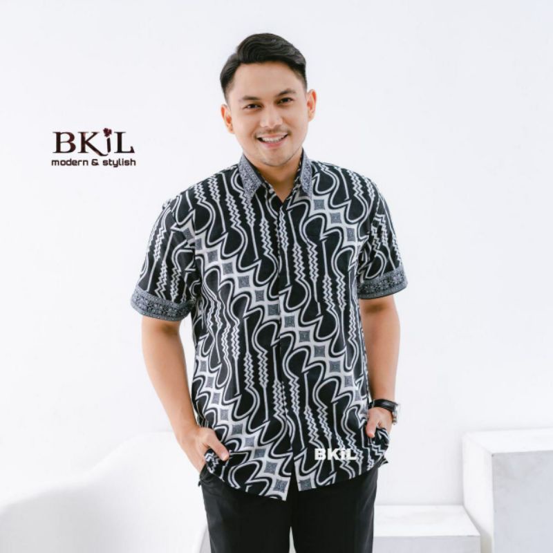 tey-17 Batik wanita ASJ SA HRB026 Kenongo Kemeja Tosca Pendek-Hem parang ageng