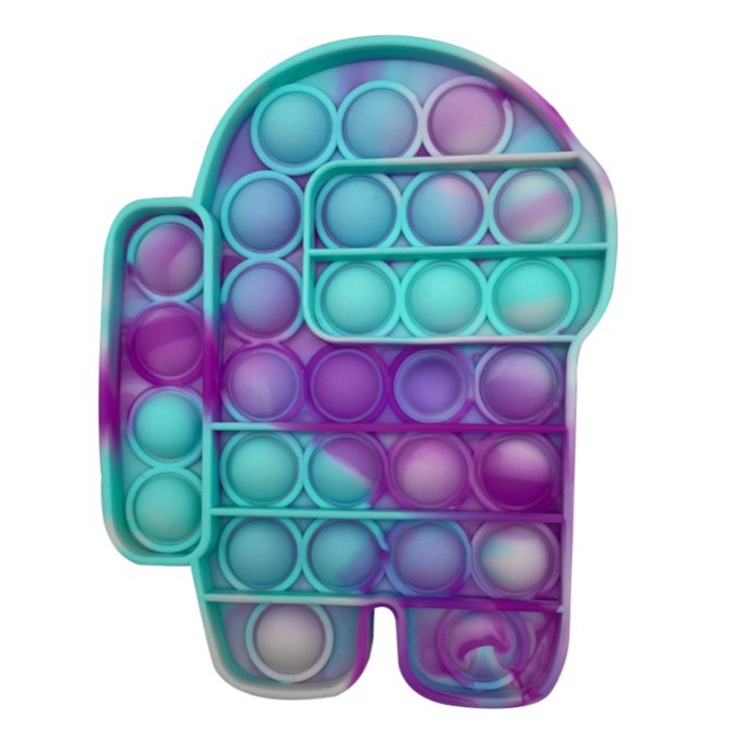 【Ready Stock】Color Push Bubble Gadgets Sensory Toys New Rainbow Titok popit mainan AMONG US Pop It Especially To Relieve Pressure Silicone Pressure Relief Toys Squeezes Feeling-Green Pur