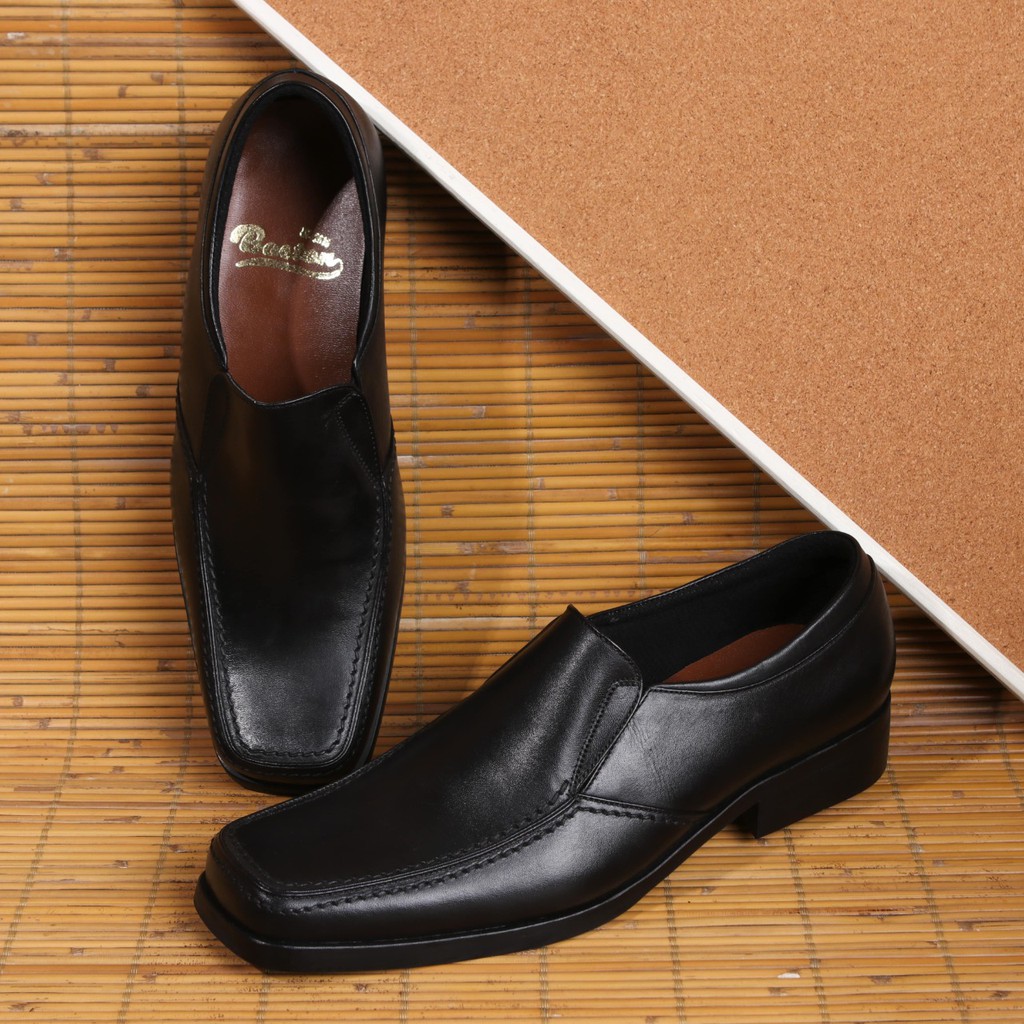 Sepatu panfotel formal sepatu kerja sepatu kantor sepatu kulit asli pria model Luciano