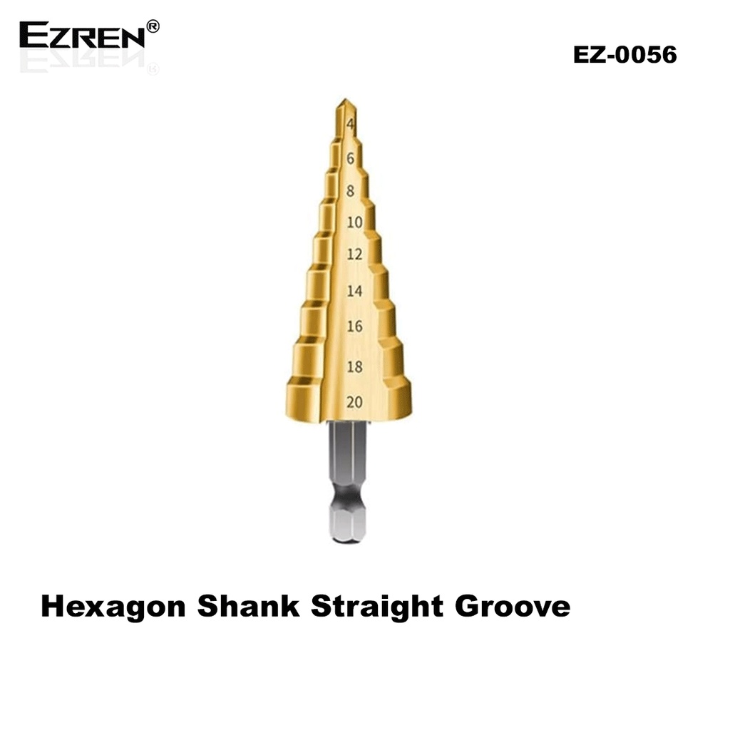 Ezren EZ-0056 4-20mm Mata Bor Multi Step Pagoda Besi Drill Bits