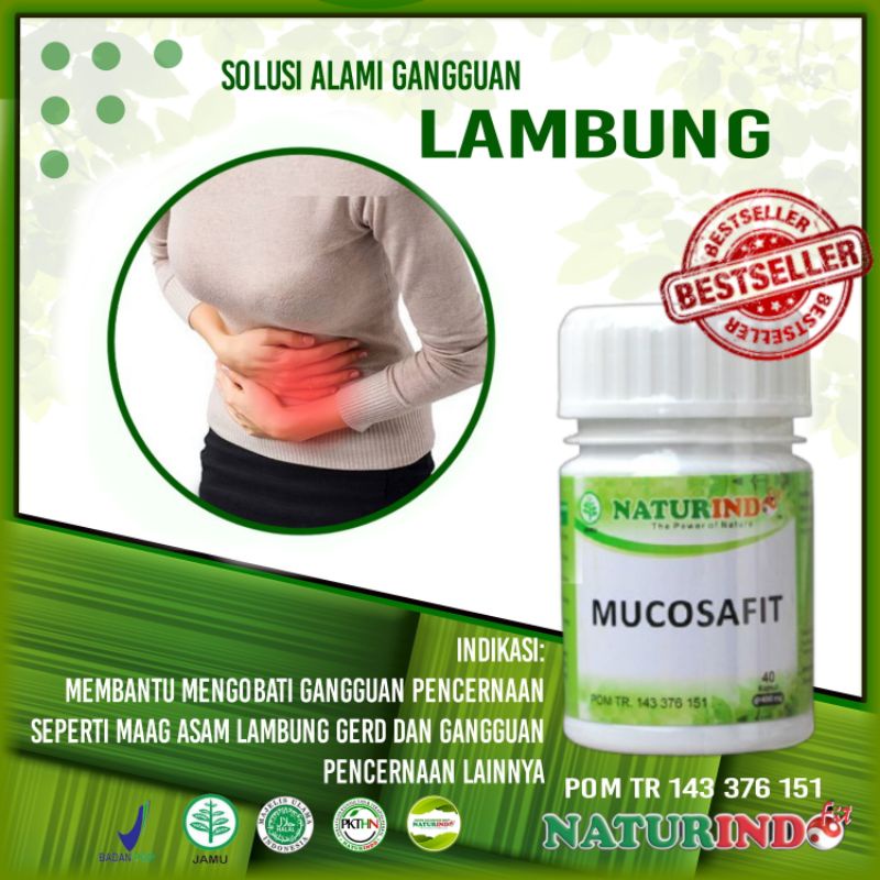Obat Hebal Gerd Maag Asam Lambung Tukak Lambung Ampuh Mucosafit Naturindo Tulungagung