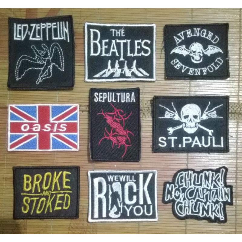 EMBLEM BORDIR PATCH BORDIR ROCK BAND