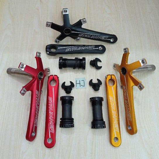 Crank Arm Strummer BCD130 Hollotech II HT2 Seli minion Sepeda lipat