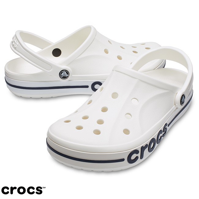 Crocs Baya Clog / Sandal Unisex  / Sandal Crocs /  Baya Clog / Sandal Pria / Crocs Baya / Sepatu Sandal Perawat - White -205089-126