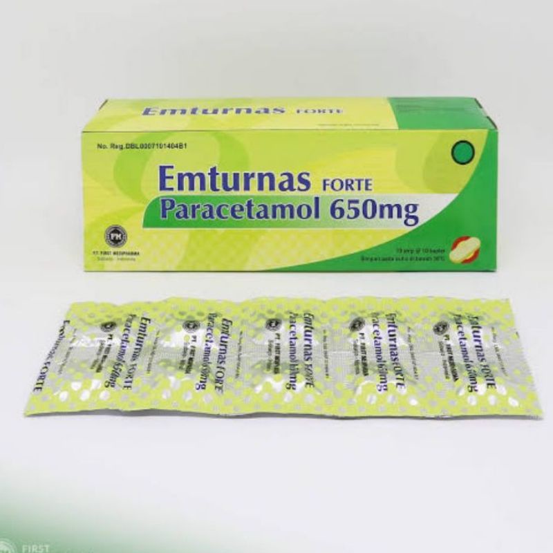 Emturnas Forte 650mg / 100 kap -- paracetamol kap -- parasetamol paracet pct 650mg box