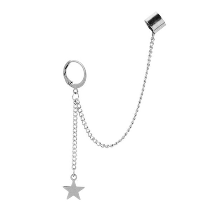 1Pc Kpop BTS Bangtan Boys Anting Clip J-Hope Aksen Rumbai untuk Pria / Wanita Baru-5