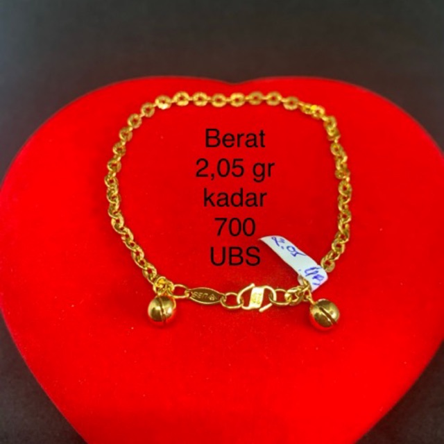 Gelang emas asli mas ukir kdr 700 UBS