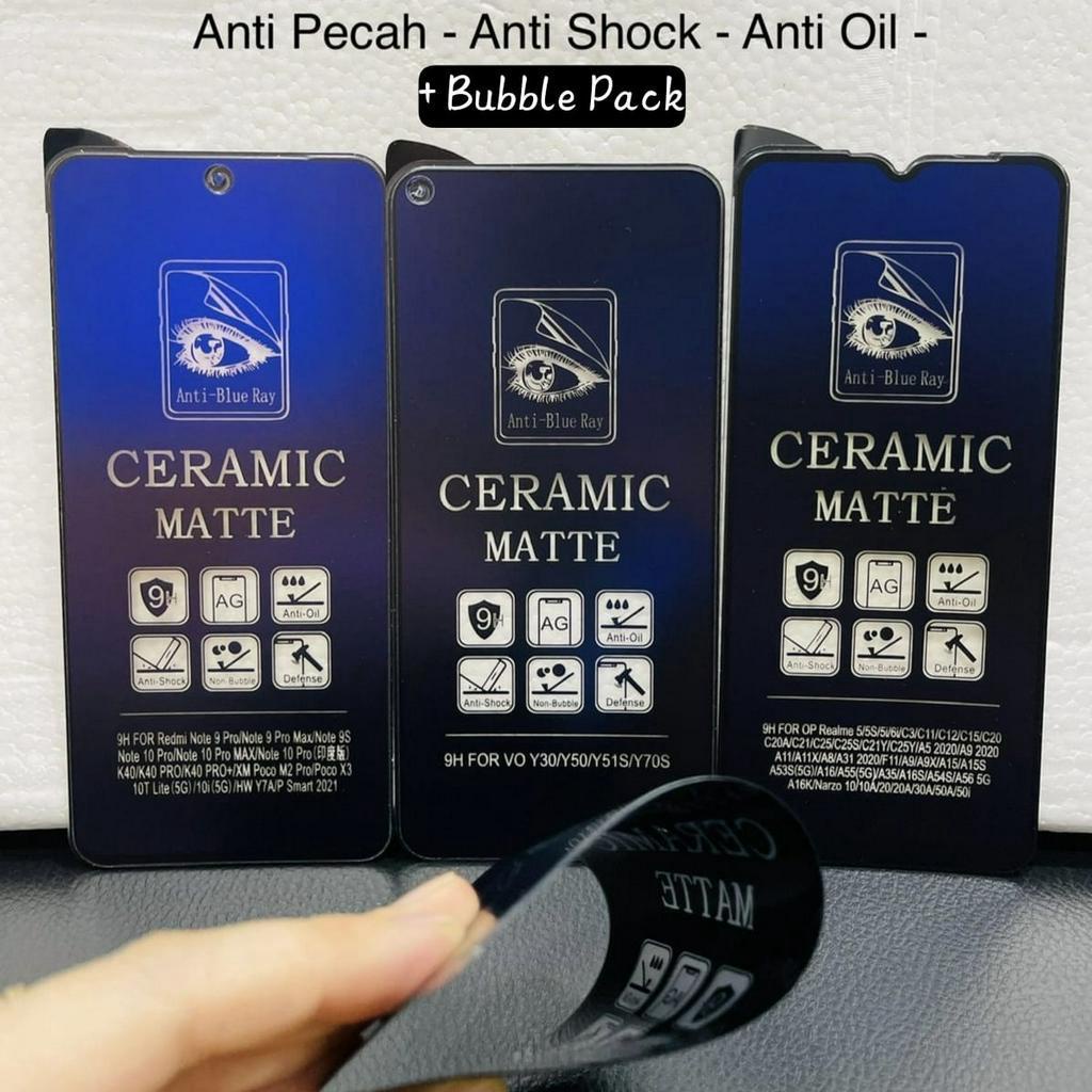 TG Ceramic Blue Samsung A24 , A34 5G Tempered Glass Anti Pecah Anti Radiasi