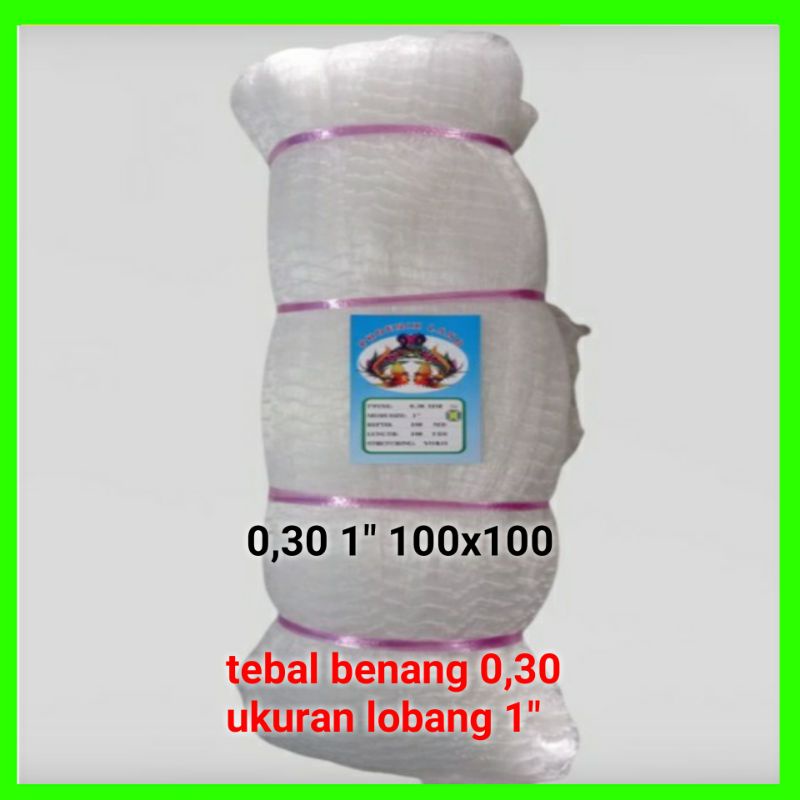 Jaring ikan 1 inchi 0.30 100md/100yds Jaring bahan jala jaring bahan anco jaring senar jaring ikan
