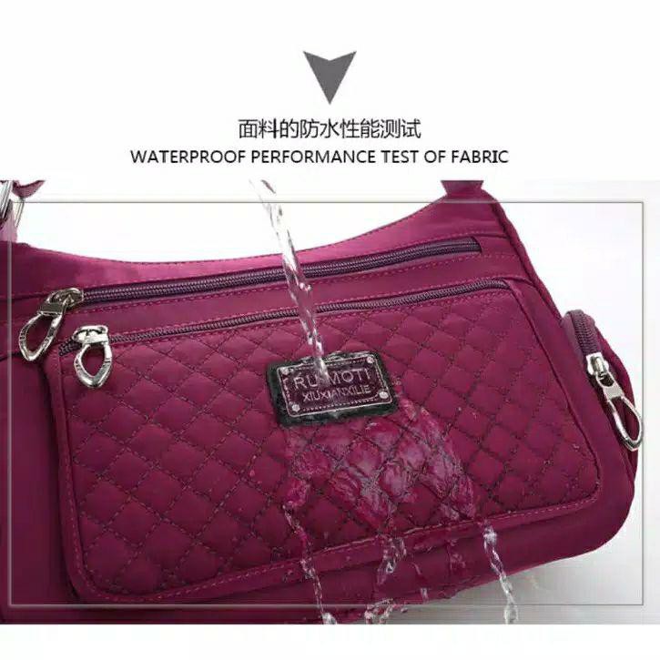 PROMO COD - ZZ-044 - TAS SELEMPANG WANITA IMPORT - TAS NILON - TAS BATAM - GROSIR ECER TERMURAH