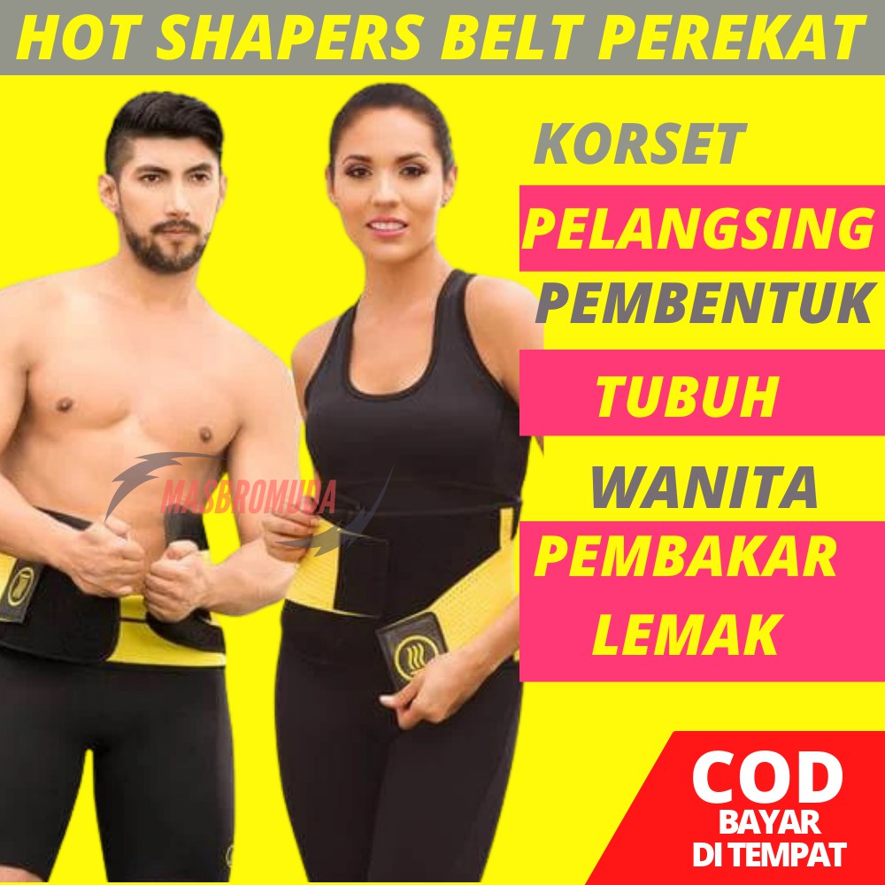 HOT SHAPERS POWER BELT KORSET  SABUK OLAHRAGA PEMBAKAR LEMAK PERUT PELANGSING WANITA BJ03