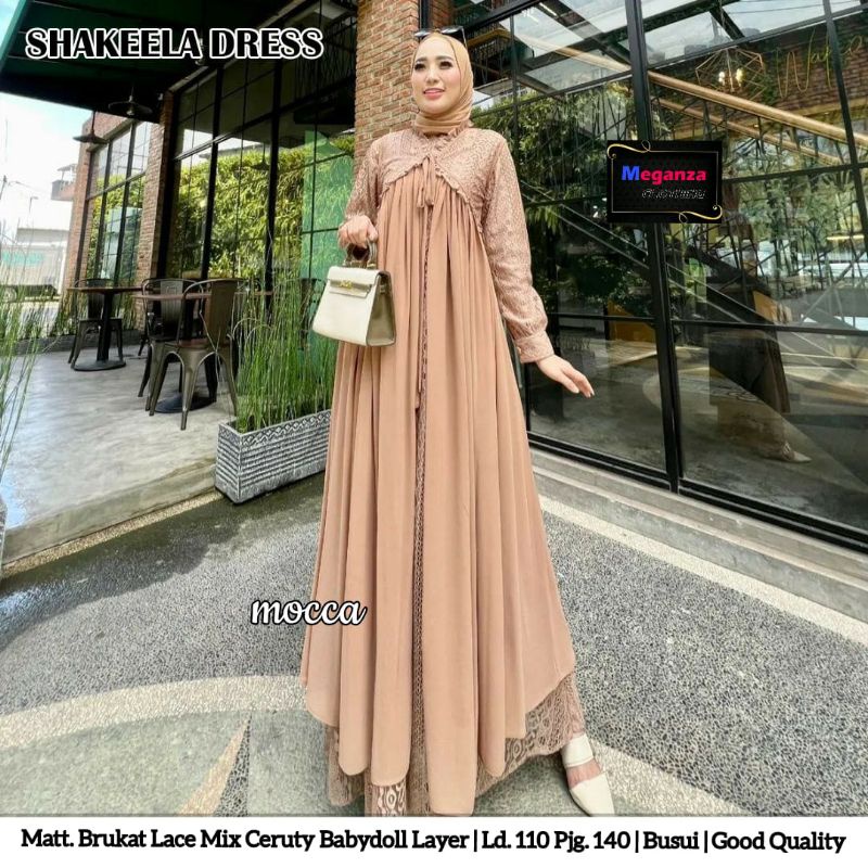 SHAKEELA GAMIS WANITA TERBARU BY MEGANZA