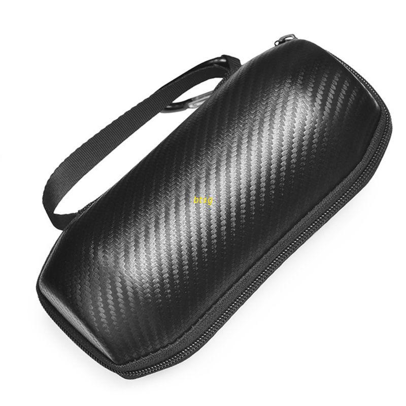 btsg Durable Carbon Fibre Storage Bag Travel Carrying Case Protection Box for J-BL FLIP ESSENTIAL Wireless Bluetooth-compatible Speaker