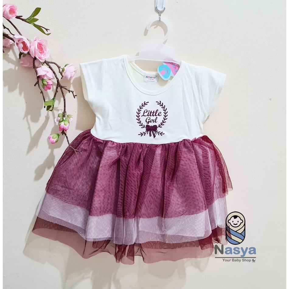 [M-008b] Dress Anak Terbaru / Dress Amena Tutu anak 1 tahunan Motif Karakter
