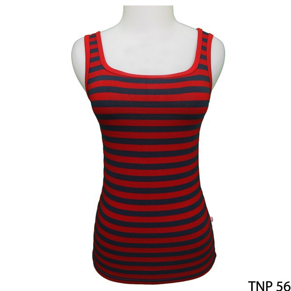 Tank Top Polos Murah Spandek Merah-Hitam – TNP 56