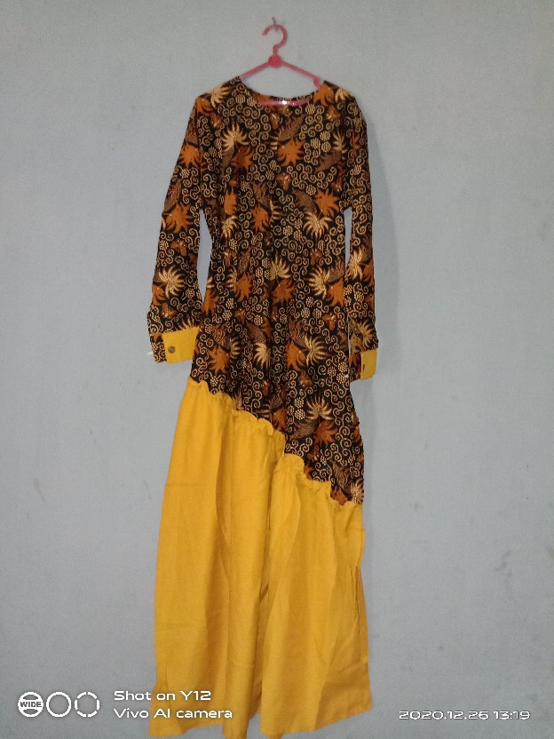 Termurah!! (ori & Busui) Gamis Batik Rempel Manggar, Padi,sekar,kubis, Meisya Style Syari - Kg075