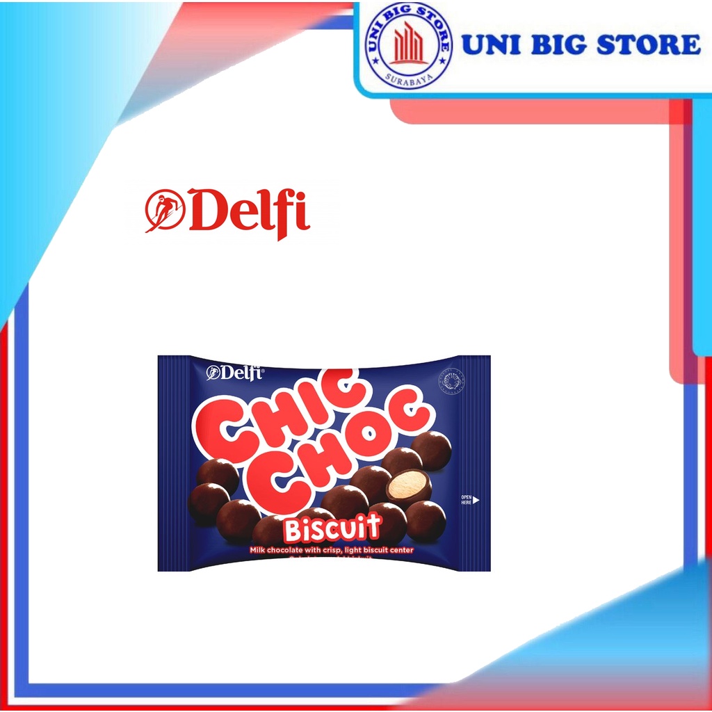 

Delfi CHIC CHOC Chocolate Biscuit Cokelat Susu Biskuit Coklat 50 gr