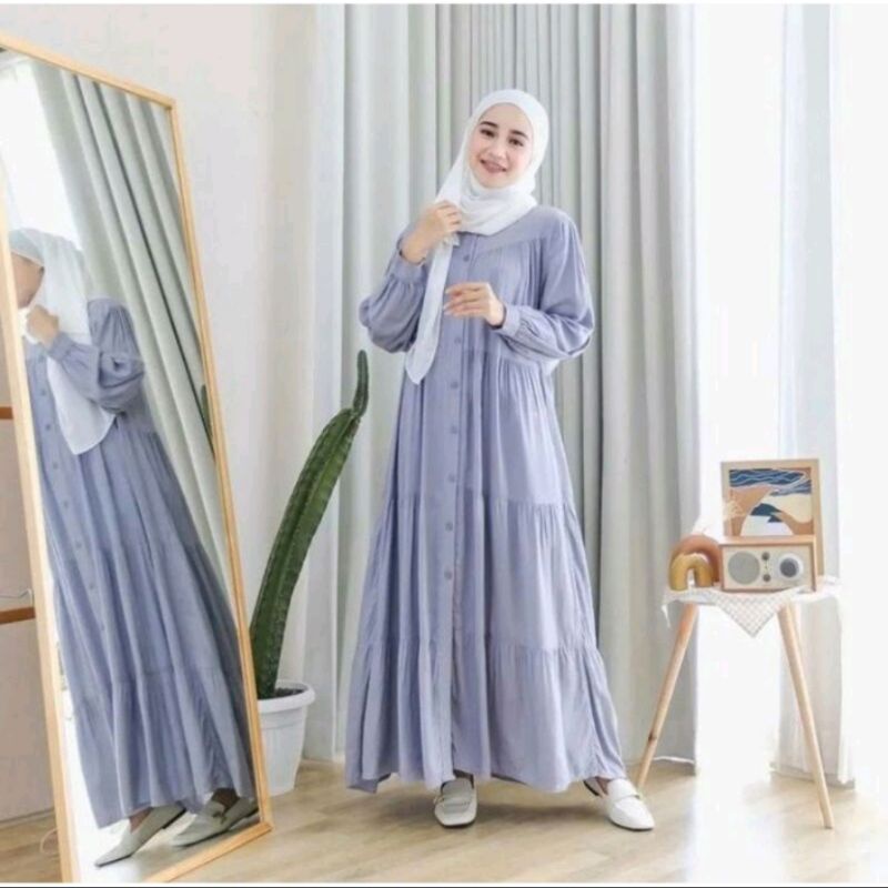 Gamis terbaru Hanum dress premium bahan rayon twill