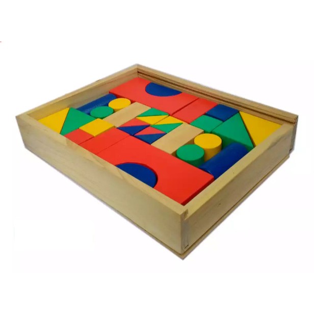 Indonesia Wooden Toys - Mainan Kayu Edukatif Balok Bangun Kayu 26S