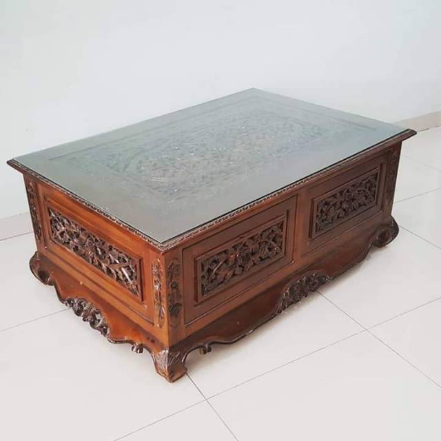 MEJA KOPI LACI UKURAN 150X80X60