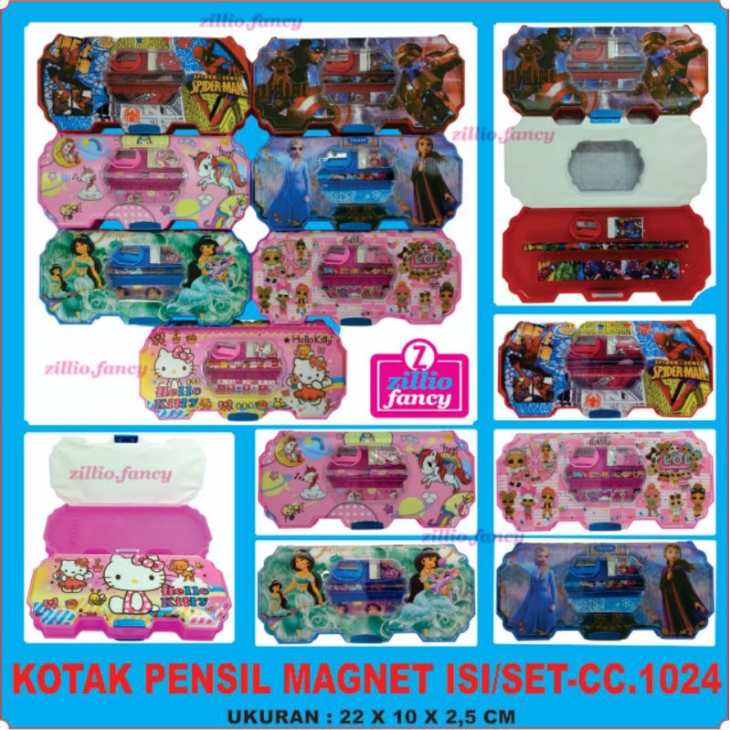 

Tempat Pensil Magnet + Set Alat Tulis/Kotak Pensil Magnet Anak-Anak Karakter
