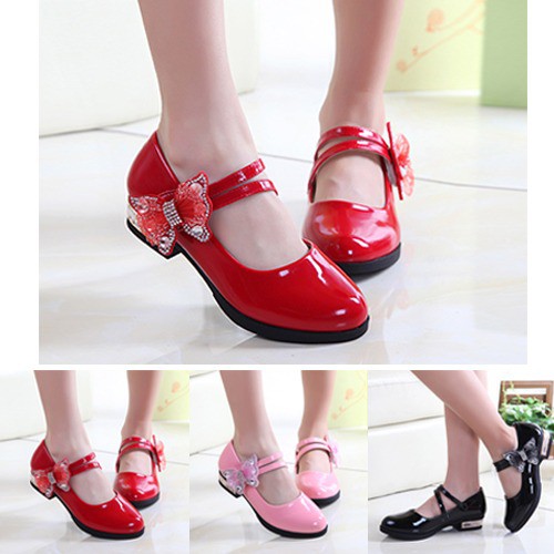 [Brandedbaby] 27-38 SEPATU PESTA ANAK PEREMPUAN / PARTY SHOES / SEPATU ANAK MERAH PINK HITAM