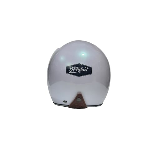 Helm JPX JP Bigie Retro White Pearl Putih List Chrome Original