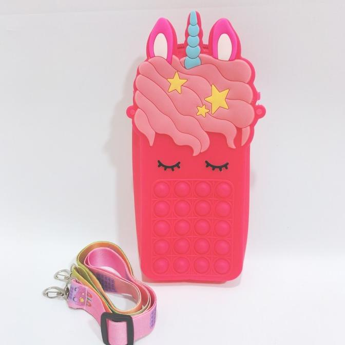 Tas Pop It Unicorn Tali Selempang Uk Besar