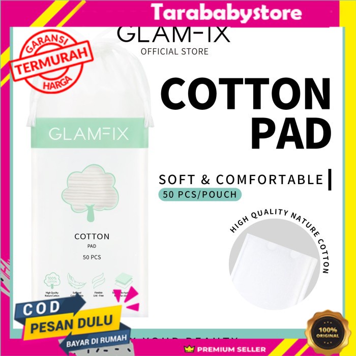 Glam Fix Cotton Pad Kapas Isi 50pcs | Glamfix - 1 Pcs ORIGINAL