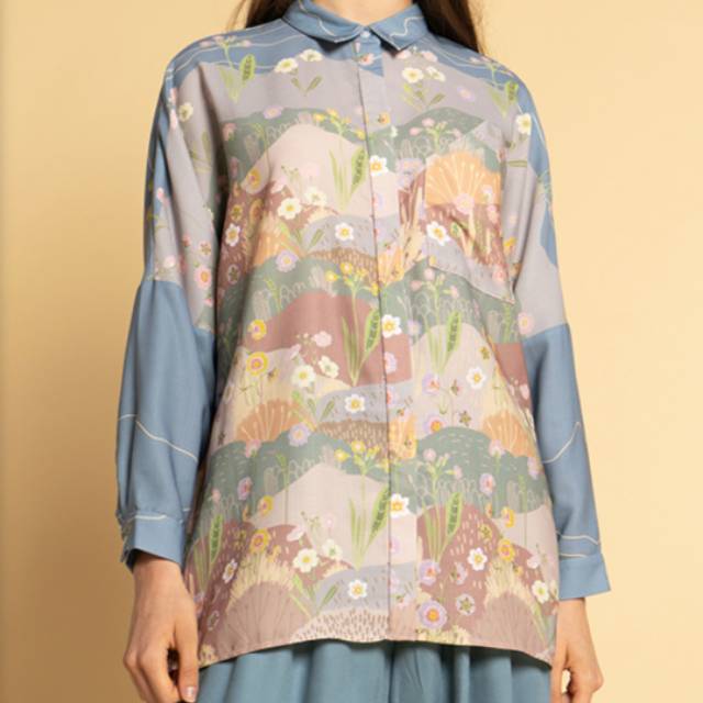 Ria Miranda Blue printed devon