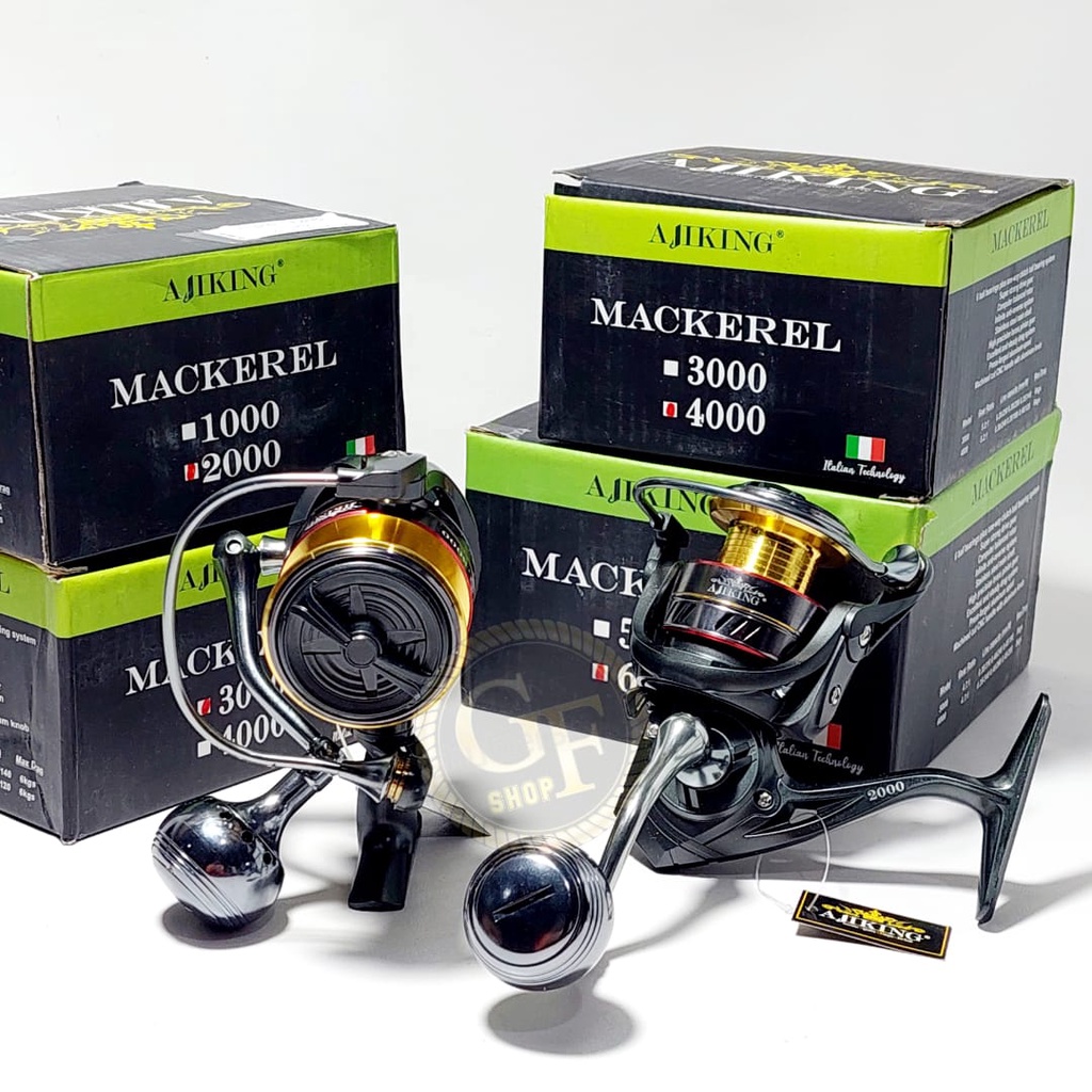 REEL AJIKING POWER HANDLE MACKEREL 2000-3000-4000-6000 / 6+1 BALL BEARING