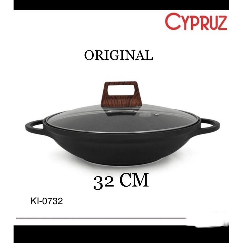 Kuali Pengorengan Wajan CYPRUZ DIE CAST WOK 32 cm KI-0732