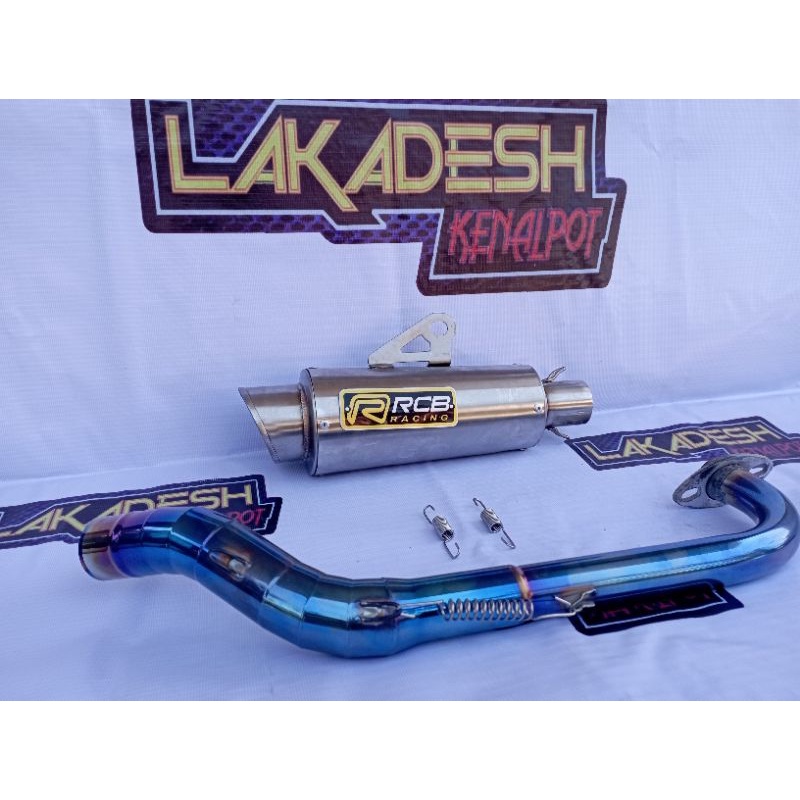 KNALPOT RCB LEHER BLUEMOON ALL MATIC (INLET 38/50) BEAT MIO VARIO AEROX SCOOPY NMAX PCX LEXI ADV GENIO FREEGO XRIDE SPACY XEON SPIN DLL